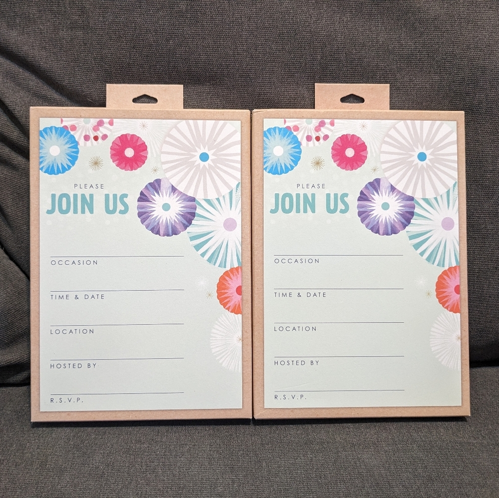Hallmark “Please Join Us” Invitation Cards 2pk x 20 cards + envelopes (40 total)